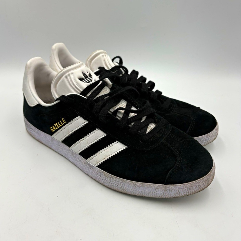 adidas Gazelle Black/Running White Low Top Lace-Up Sneakers Men's US Size 6